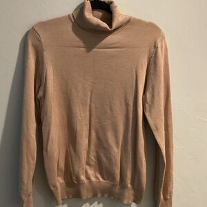 Elegant Tan Turtleneck Sweater